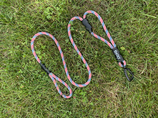 Stars and Stripes Leash With Traffic Handle