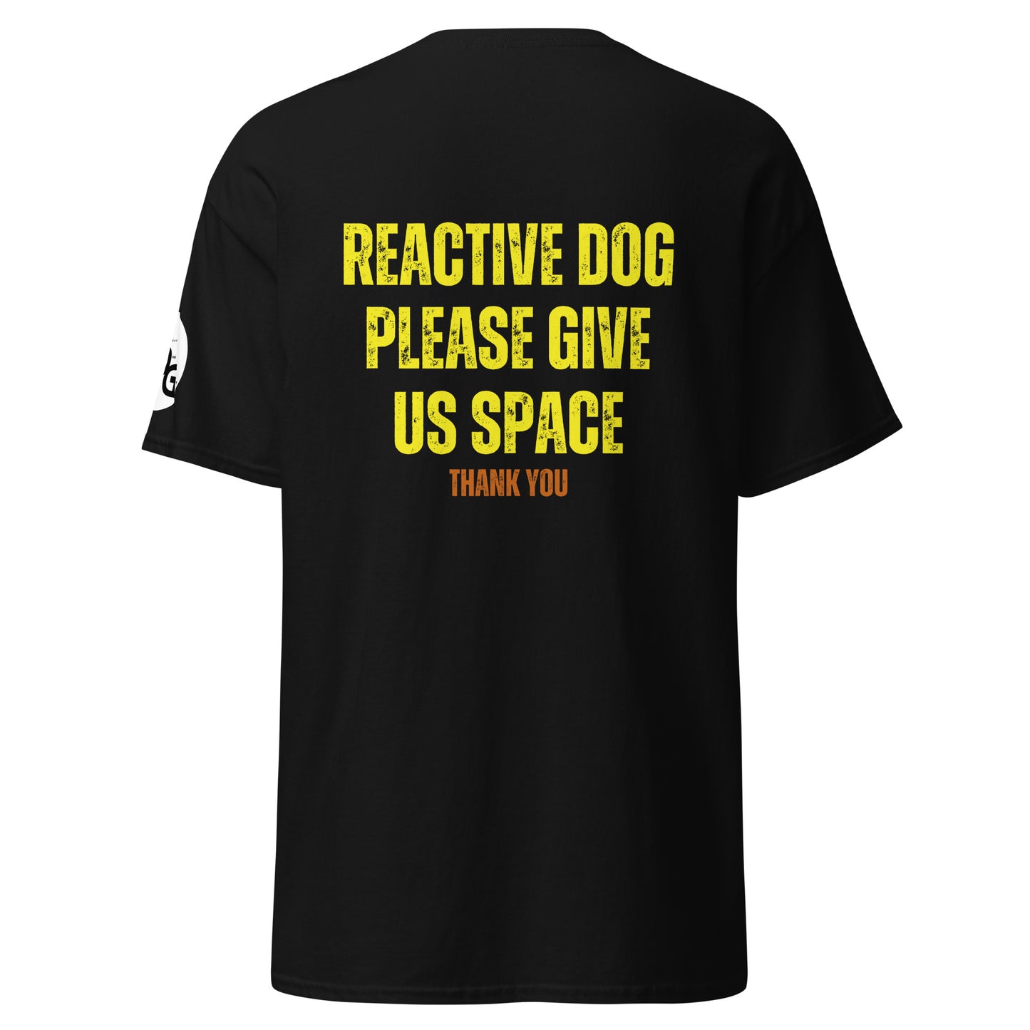 Reactive Dog Please Give Us Space (Front and Back Print) T-Shirt