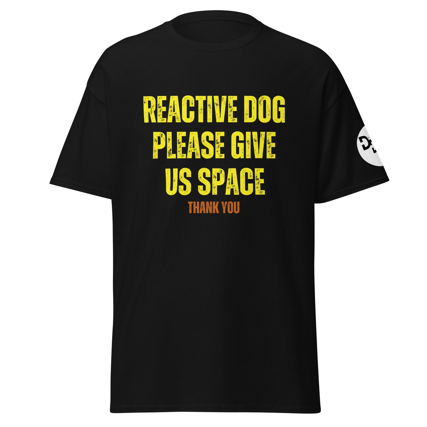 Reactive Dog Please Give Us Space (Front and Back Print) T-Shirt