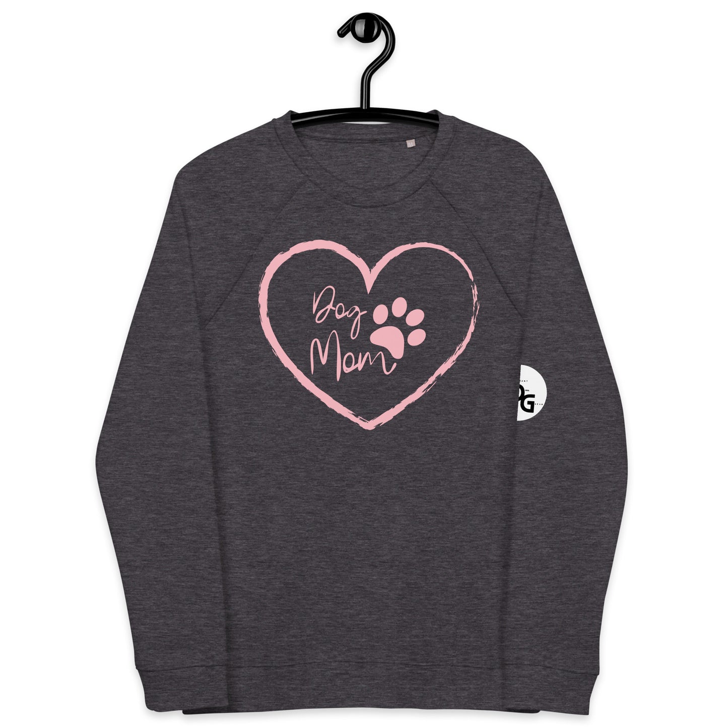 Dog Mom Unisex organic raglan sweatshirt